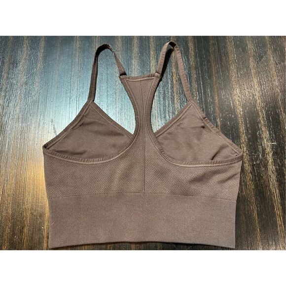 Lot of 2 NUX NeW sports bras - size Small - navy, brown - Picture 6 of 11